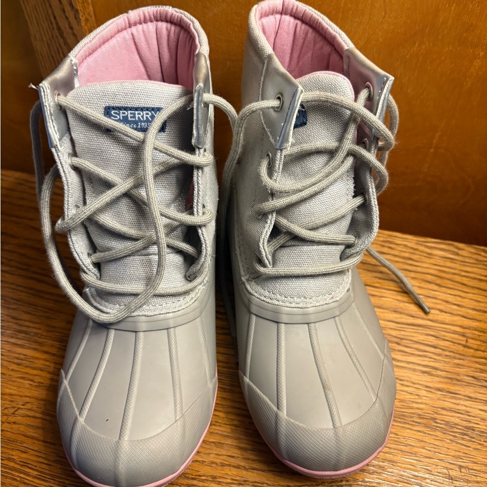 Sperry Port Boots with Pink Lining